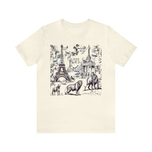 Toile De Jouy Style Short Sleeve Unisex Tee