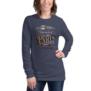 I love Paris, Unisex Long Sleeve Tee, Graphic Tee