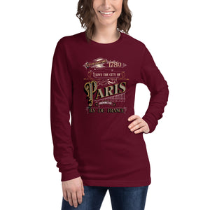 I love Paris, Unisex Long Sleeve Tee, Graphic Tee