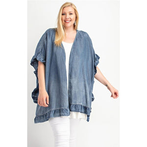 Plus Size - Cicely - Tencel denim cardigan